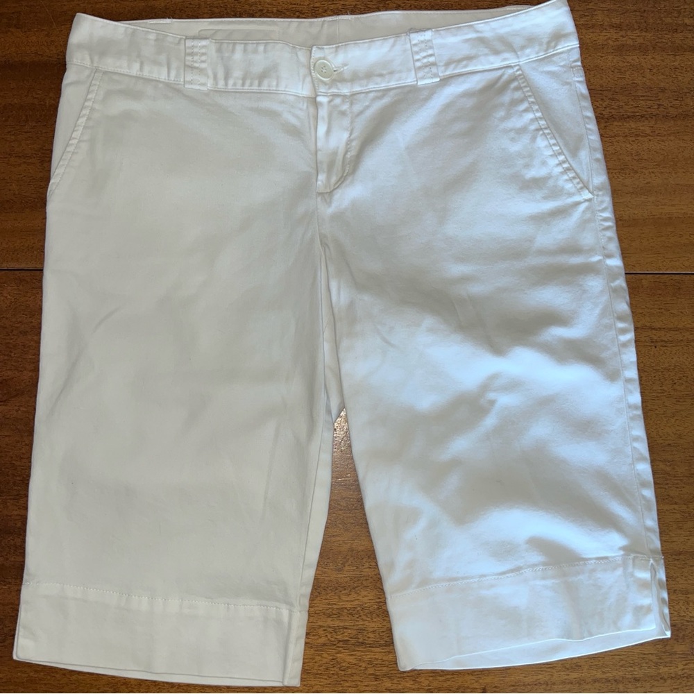 Lacoste White Bermuda Shorts